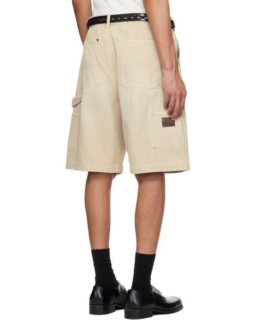 Wooyoungmi Natural Studded Shorts for men