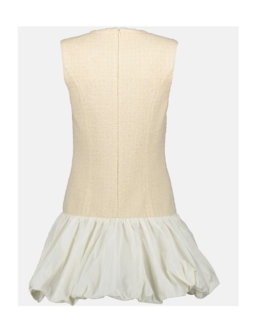 Patou Natural Tweed Bubble-Hem Dress