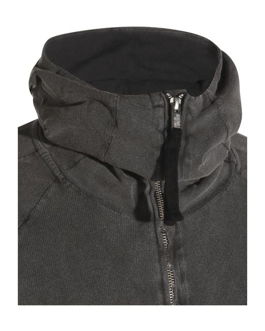 Thom Krom Black Funnel Neck Zip Knitted Sweater for men