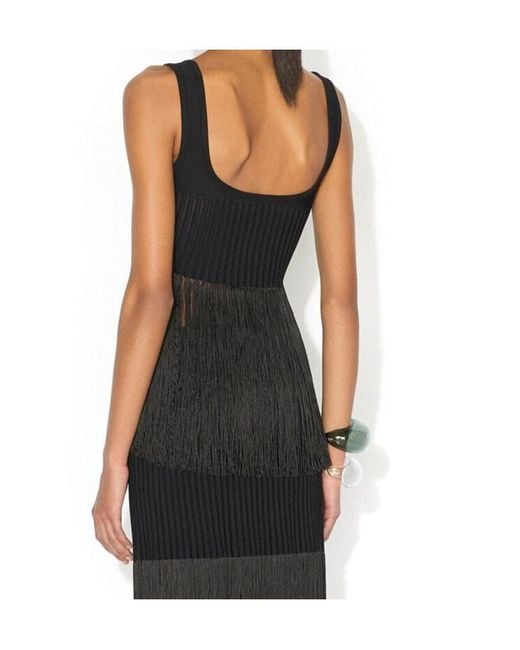 Alaïa Black Fringed Tank Top