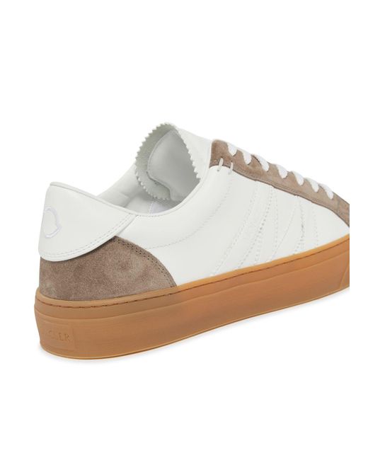 Moncler White Monaco 2 Lace Low-Cut Skate Shoes for men
