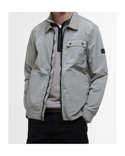 Barbour Gray Long-Sleeved Casual Jacket for men
