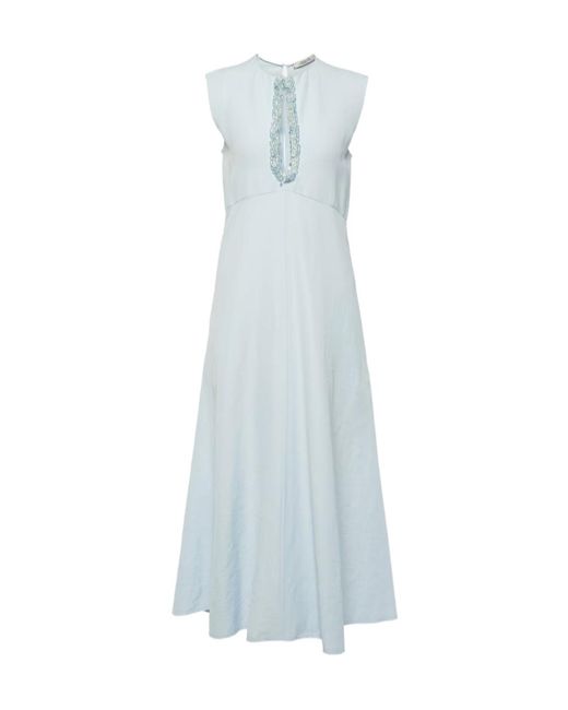 Dorothee Schumacher Blue Round Neck Sleeveless Dress