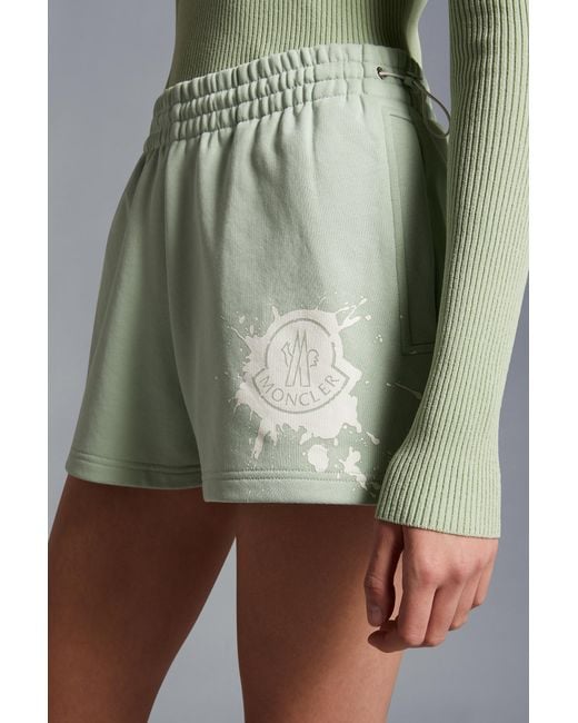 Moncler Green Logo Shorts