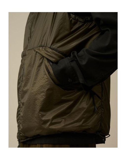 C P Company Green Nada Shell Padded Goggle Vest for men