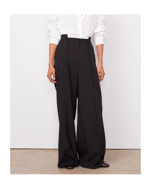 Officine Generale Black Azora Panelled Trousers