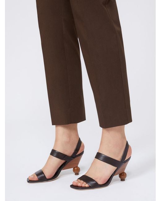 Weekend by Maxmara Brown Boule Heel Heeled Sandals