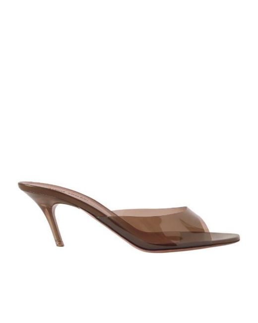 AMINA MUADDI Brown Classic Pvc Mule Shoes