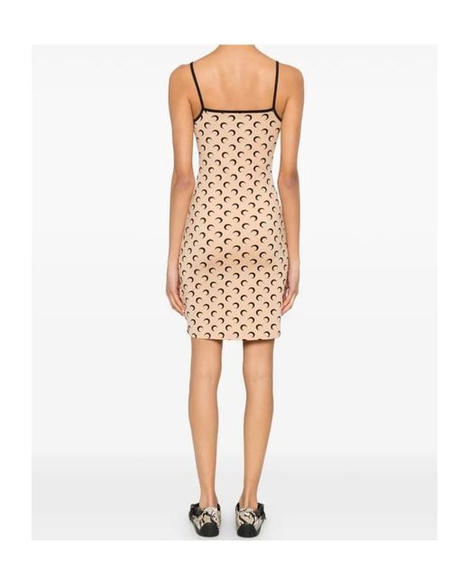 MARINE SERRE Natural Moon Mini Dress