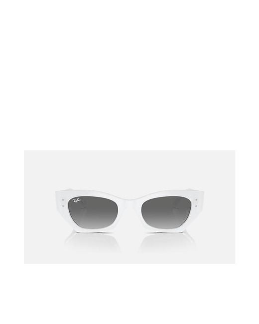 Ray-Ban White Full-Frame Sunglasses