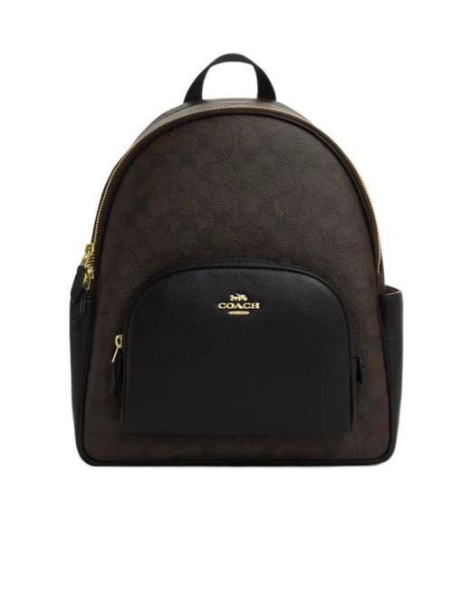 COACH Black Court Backpack