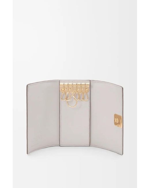 Loewe Gray Anagram Key Case