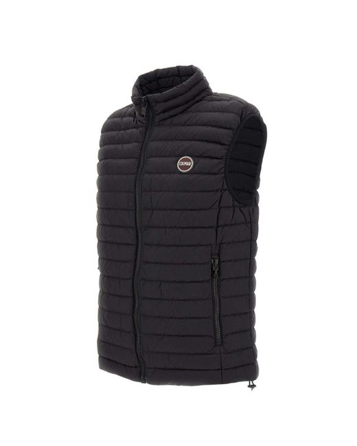 Colmar Blue Logo-Patch Zipped Padded Gilet for men