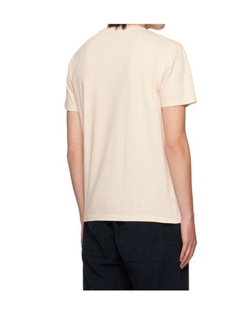 Barena White Round Neck Short Sleeve T-Shirt for men