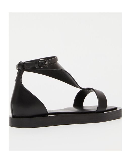 Max Mara Black Buckle Detailed Open Toe Sandals