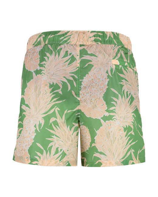 Valentino Green Pineapple Print Swim Shorts for men