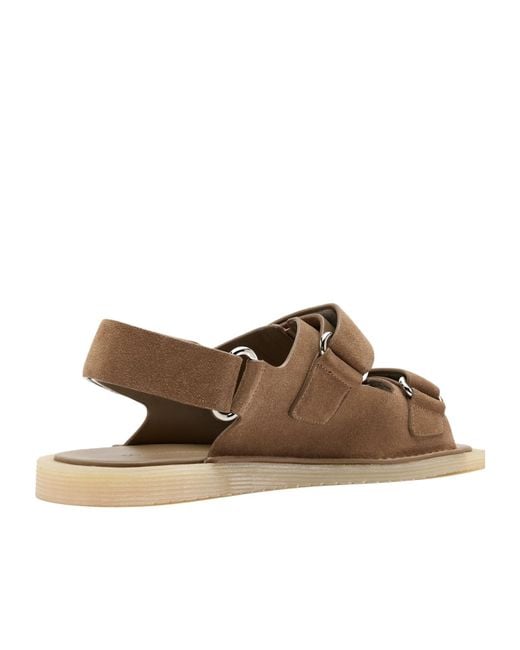 Dolce & Gabbana Brown Logo Plaque Sandals for men