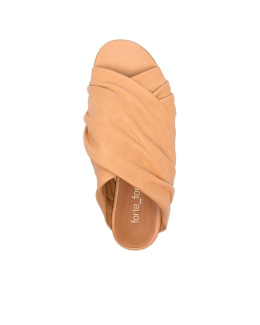 Forte_forte Pink Leather Slides