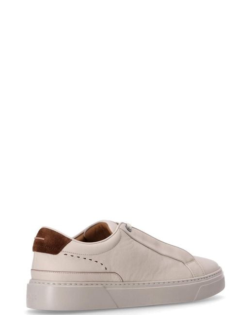 Boss Multicolor Leather Low-Top Sneakers for men