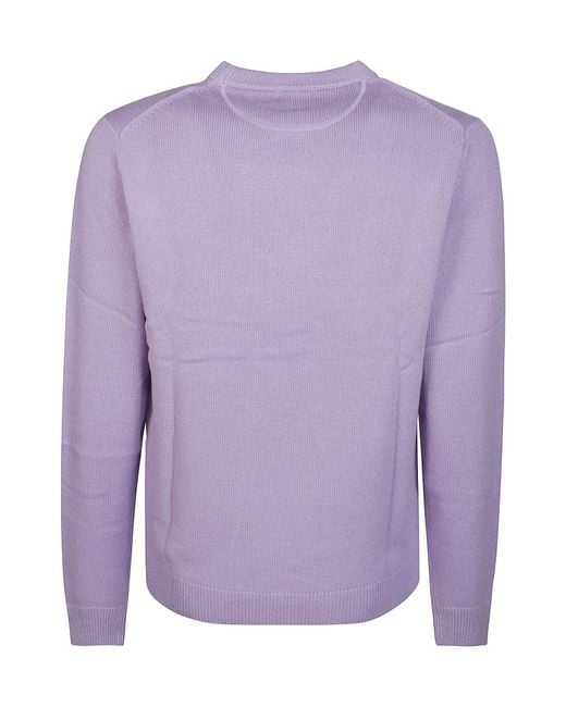 Sun 68 Purple Round Neck Sweater for men