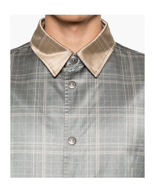 DIESEL Gray Reversible Casual Jacket for men