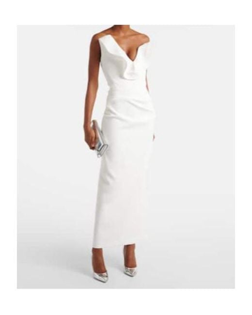 Maticevski White Requiem Strapless Crêpe Gown
