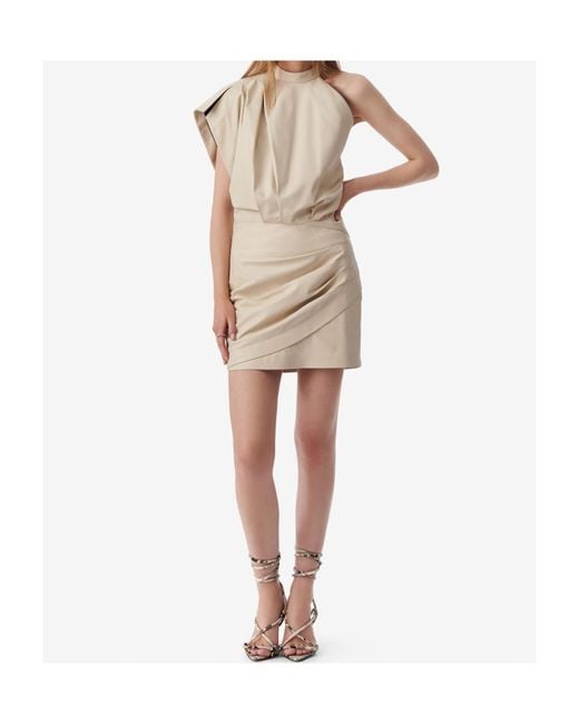 IRO White Pernille Draped Mini Dress