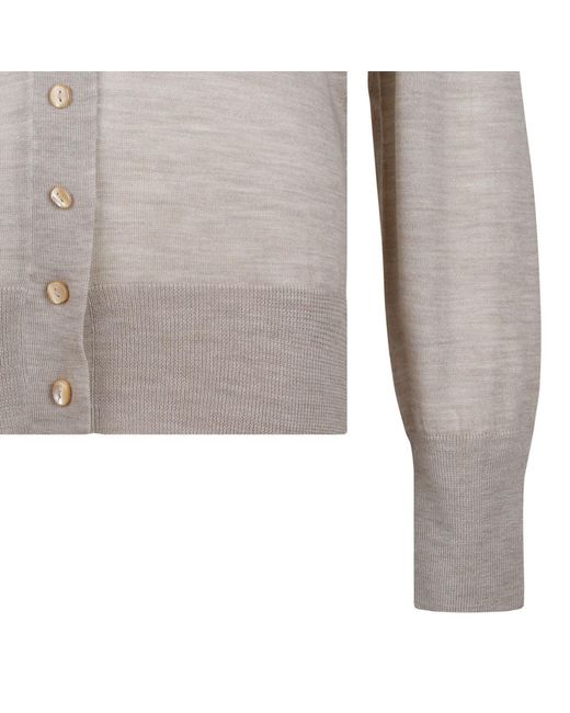 Jil Sander Gray Button-Up Cardigan