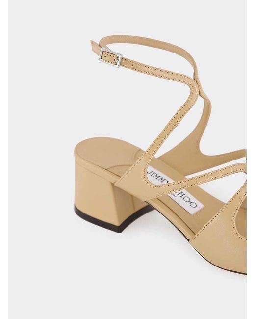 Jimmy Choo Metallic Azilia Strappy Leather Sandals