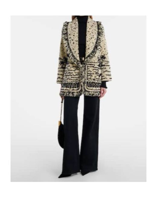Alanui Multicolor Ocean Whispers Fringed Wool-Blend Cardigan