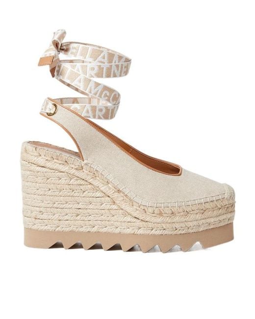 Stella McCartney Natural Gaia Wedge Slingback Espadrilles