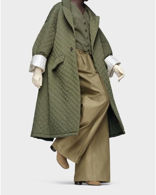 Maison Margiela Green Quilted Coat