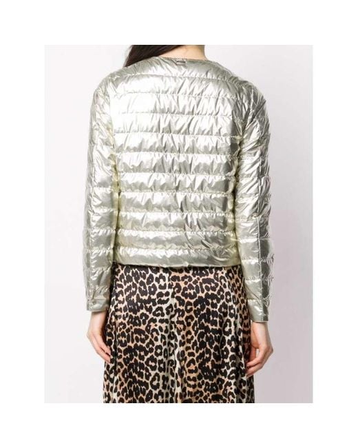 Herno Metallic Shiny Effect Puffer Jacket