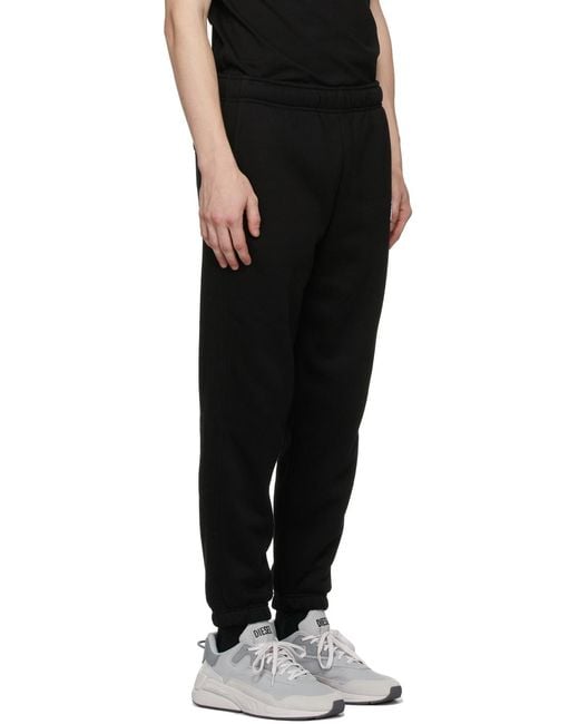 DIESEL Black Logo Elastic-Waist Joggers for men