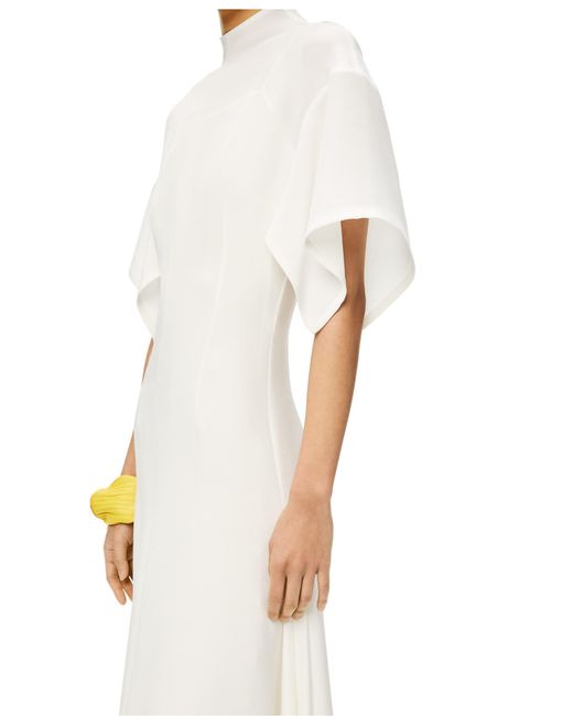 Loewe White Silk Dress