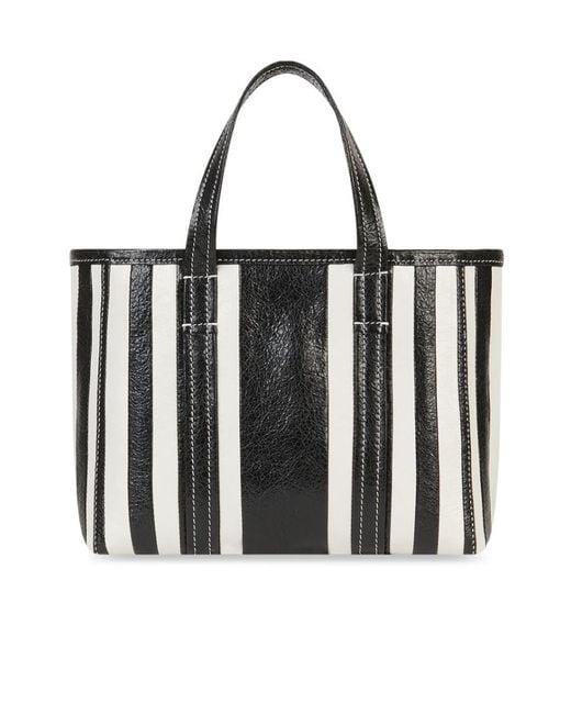 Balenciaga Black Barbes East-West Small Shopper Tote Bag