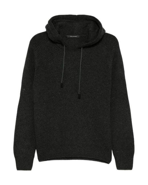 Tagliatore Black Long-Sleeved Sweater for men