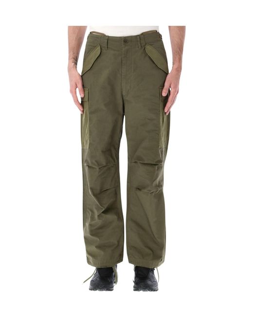 Nanamica Green Utility Cargo Pants for men