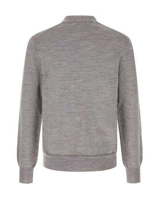 Comme des Garçons Gray Long-Sleeved Cardigan for men