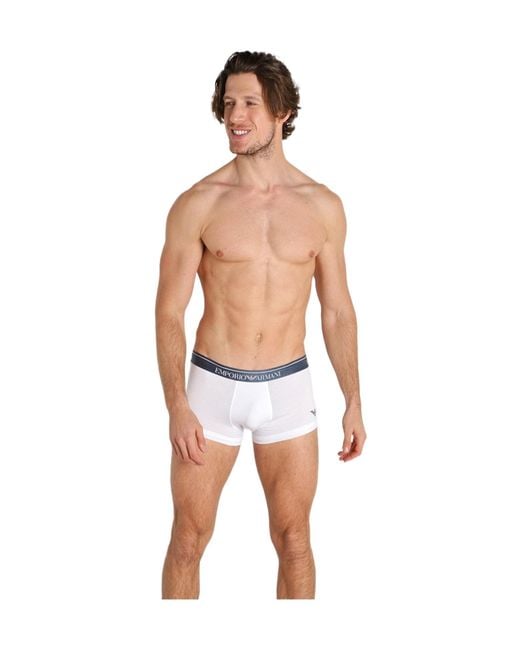 Emporio Armani White Elastic Waist Underwear for men