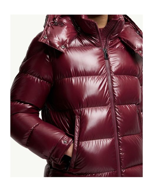 Moncler Red Maire Zip-Up Hooded Jacket
