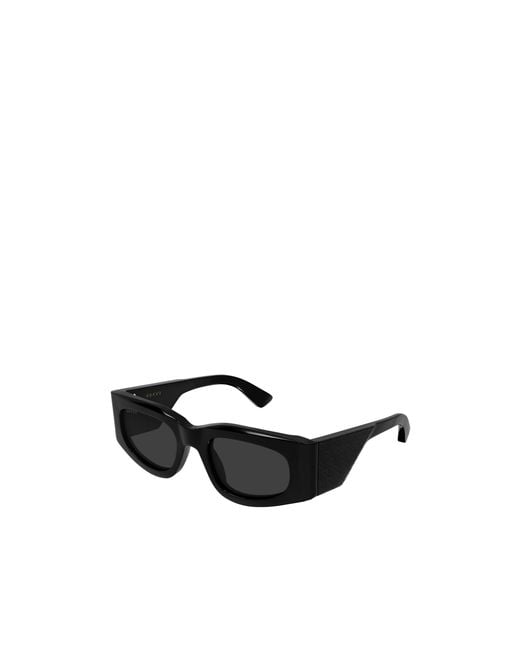 Gucci Black Eyewear Rectangular Frame Sunglasses