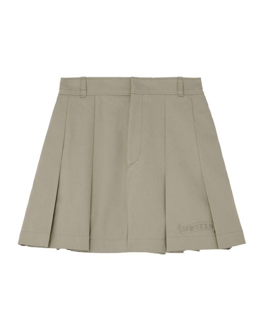 McQueen Natural Pleated Shorts