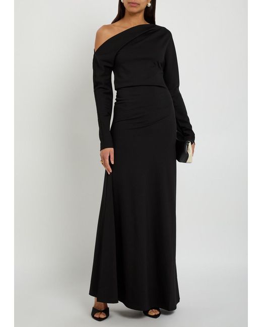 Rohe Black Twisted Jersey Maxi Dress