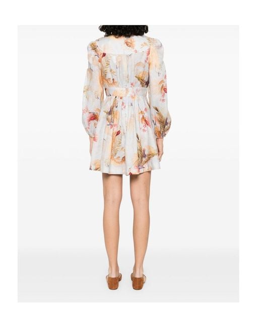 Zimmermann White Printed Dress