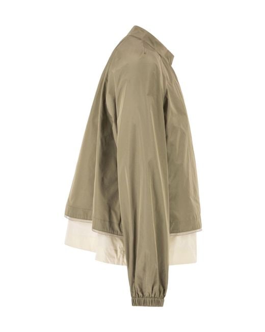 Fabiana Filippi Green Layered Panel Jacket