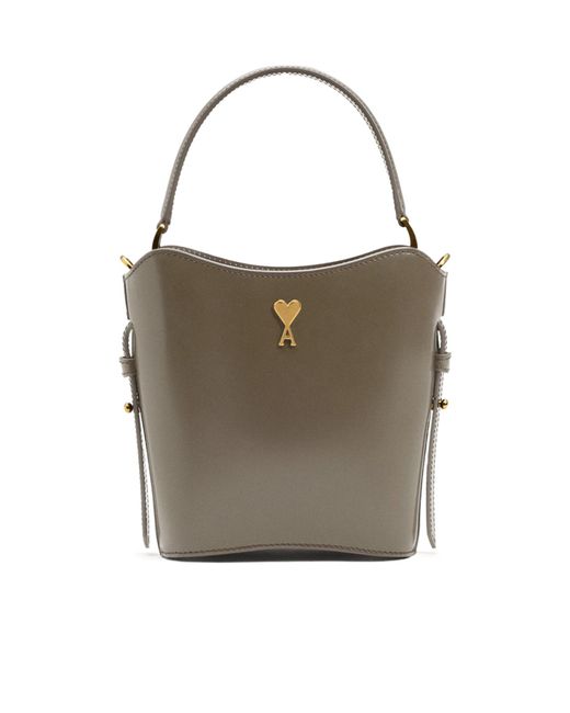 AMI Gray Mini Handle Shoulder Bag for men