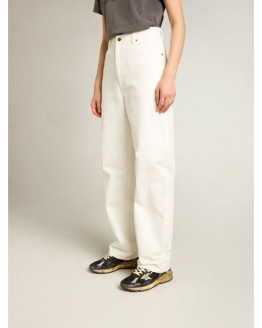 Golden Goose Deluxe Brand White Straight-Leg Jeans
