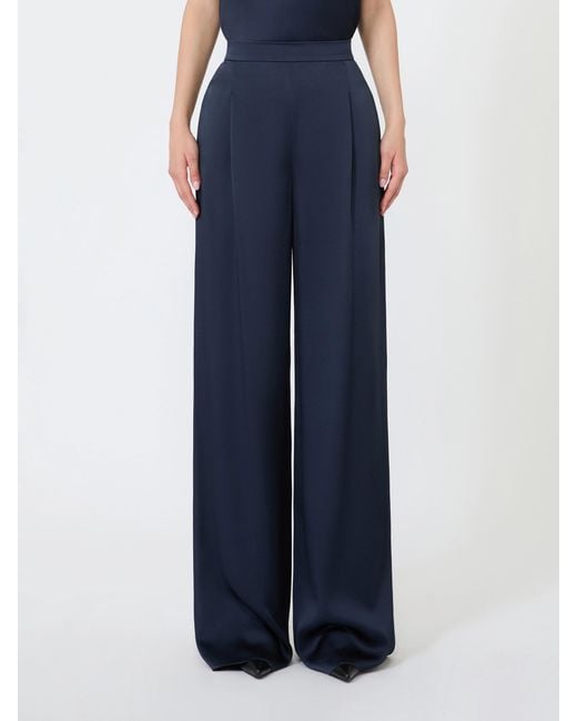 Max Mara Blue Studio Msealpaca Fluid Palazzo Trousers