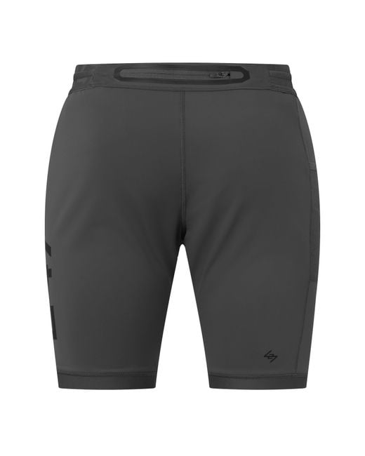 Represent Gray Drawstring Fitted Athletic Bike Shorts for men
